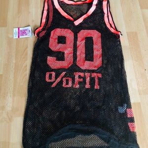 One size mesh tunic long stretchy new with tags